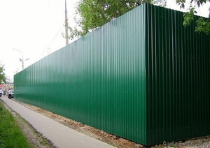 Забор из металлопрофиля под ключ борисов  