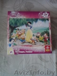 Детские пазлы: Белоснежка и Тачки