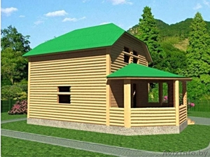 Сруб Дома 6х9 м из бруса Назар установка Любань