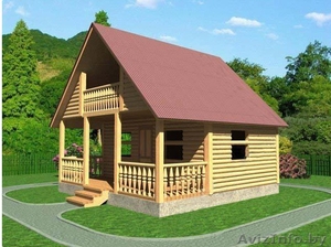 Сруб Дома из бруса Савелий 6х6 установка-доставка