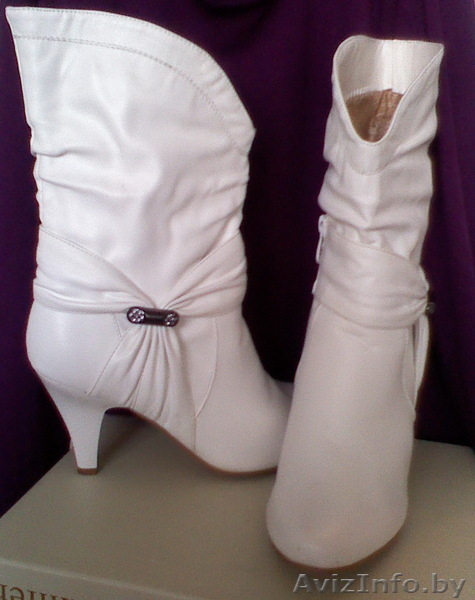 Сапоги, сапожки белые 40 р-р - Изображение #2, Объявление #121418