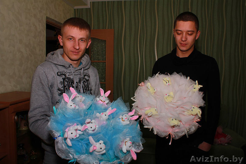 Букеты из мягких игрушек к выписке из Роддома и любому празднику в Жодино - Изображение #1, Объявление #1170846