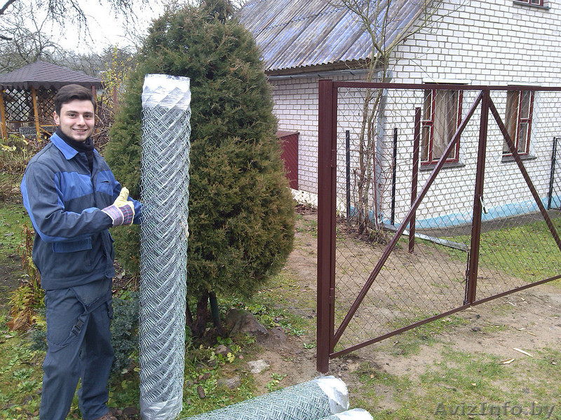 Установка забора из сетки-рабицы - Изображение #1, Объявление #1440996